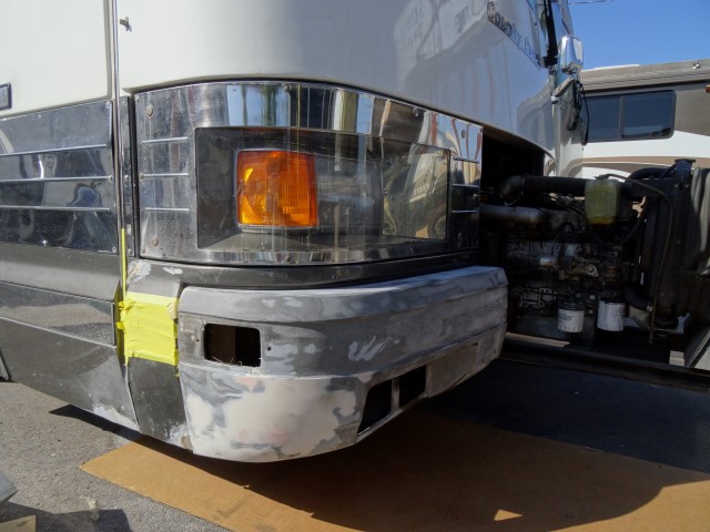 Country Coach RV Collision Body And Paint Repair Before Small